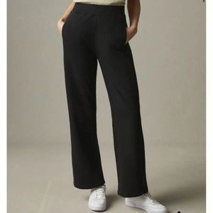 American Giant Womens XL French Terry Straight Sweatpant Pockets Cotton Black